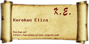 Kerekes Eliza névjegykártya